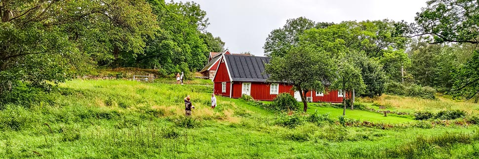 Rotes Schwedenhaus im Naturreservat Kullaberg