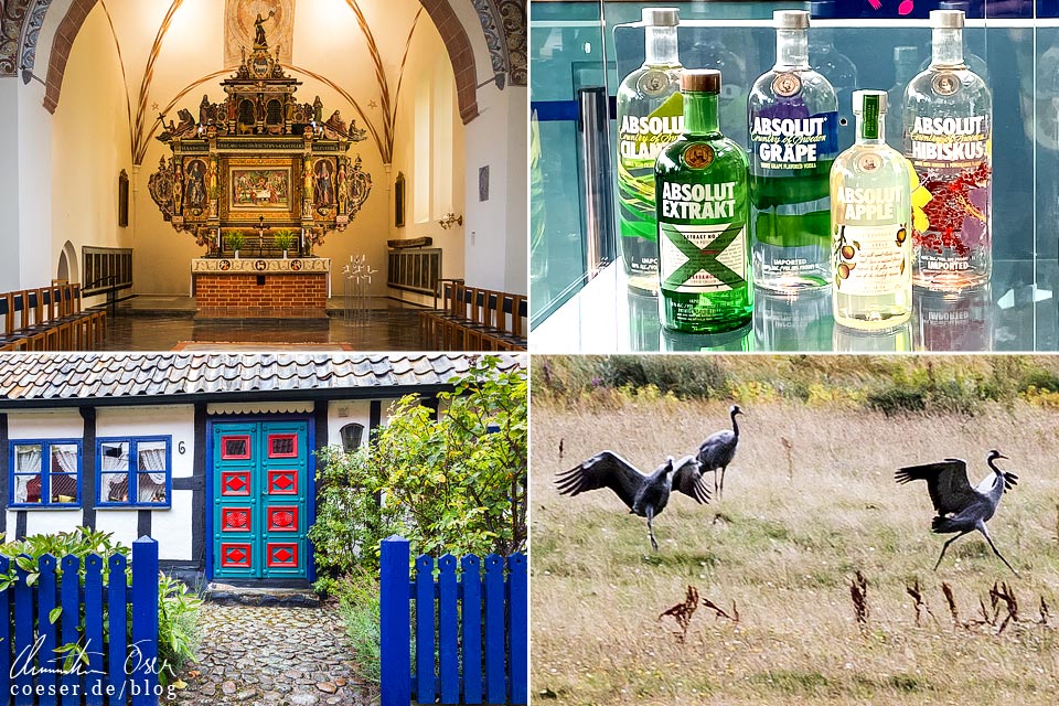 Fotos aus Åhus, Schweden: St.-Maria-Kirche, Absolut Vodka, Mittelalter, Kraniche