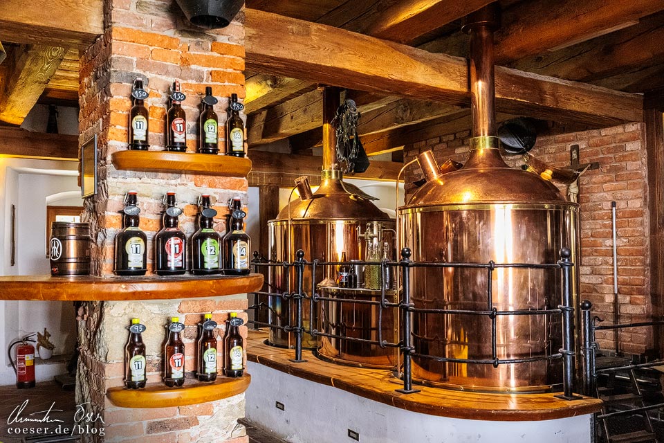 Brauerei Minipivovar Kněžínek in Budweis: Sudkessel