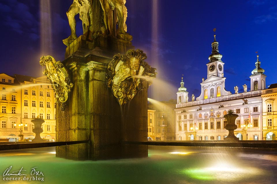 Der Marktplatz (Namesti Premysla Otakara II) in Budweis (České Budějovice)