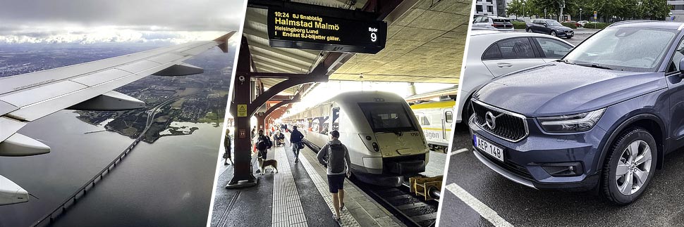 Verkehrsmittel Rundreise Schweden: Flugzeug, Zug, Auto