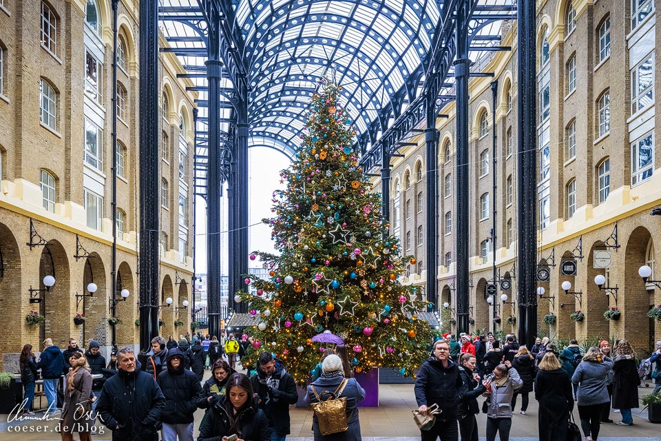 Weihnachtszeit in London: Hay's Galleria