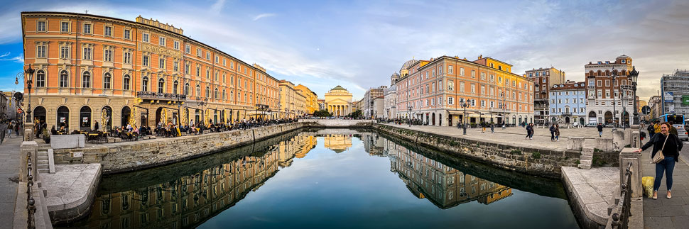 Panorama des Canal Grande in Triest