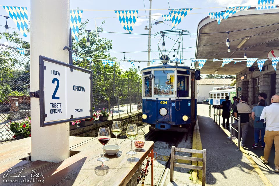 Endstation der Straßenbahn Tranvia di Opicina in Opicina