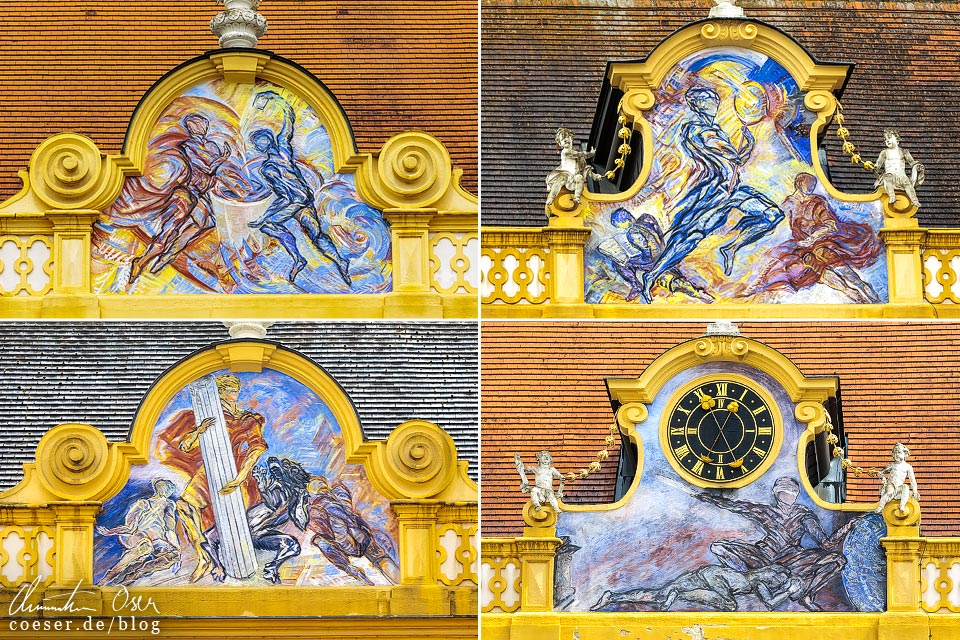 Die vier Kardinaltugenden im Prälatenhof im Stift Melk