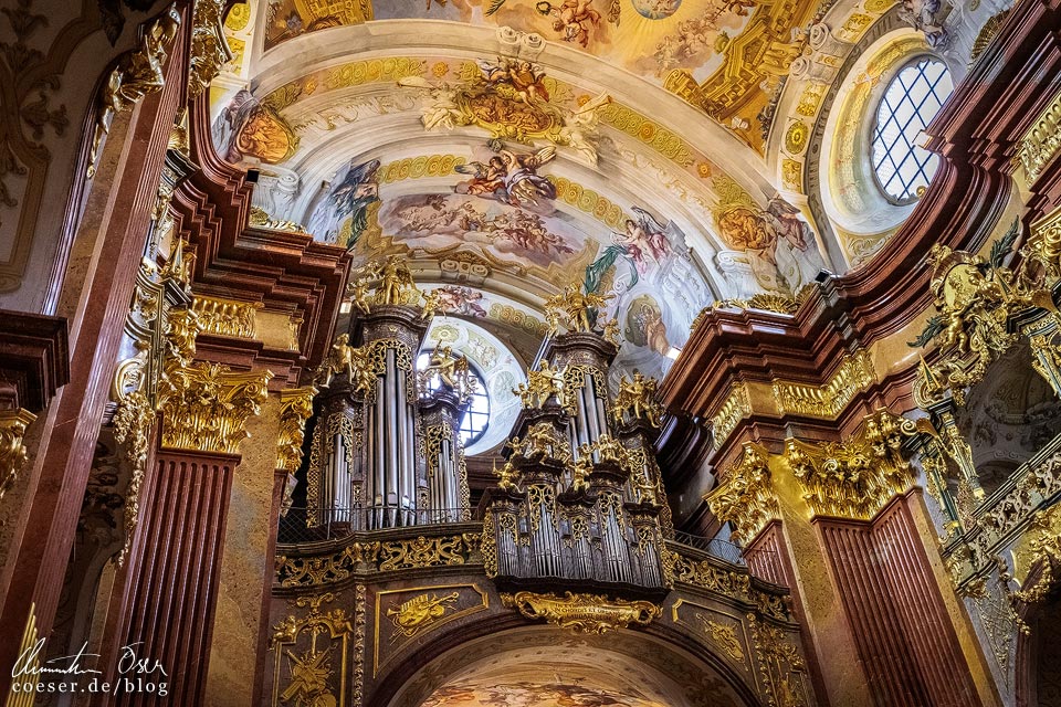 Die barocke Orgel in der Stiftskirche im Stift Melk