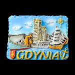 Reisesouvenir-Magnet aus Gdynia, Polen