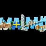 Reisesouvenir-Magnet aus Malmö, Schweden