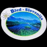 Reisesouvenir-Sticker aus Bled, Slowenien