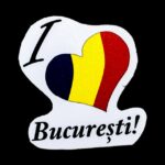 Reisesouvenir-Sticker aus Bukarest, Rumänien