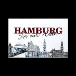 Reisesouvenir-Sticker aus Hamburg, Deutschland