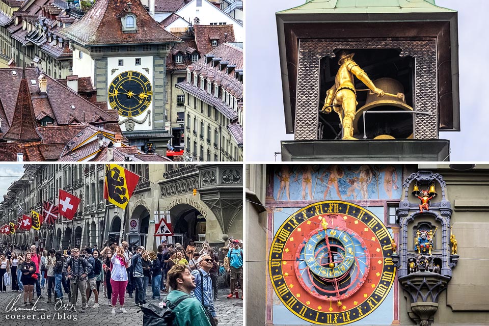 Details der Zytglogge (Zeitglockenturm) in Bern