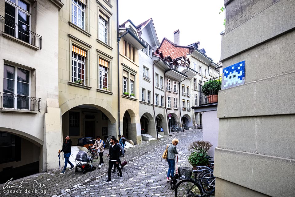 Space Invader BRN_16 in der Altstadt von Bern