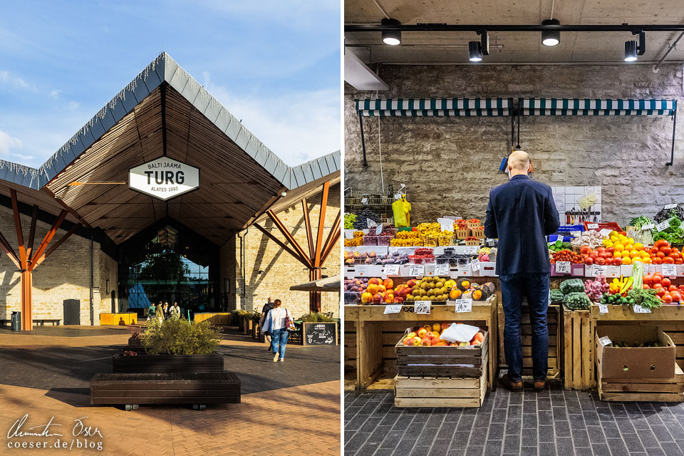 Markt am Baltischen Bahnhof in Tallinn