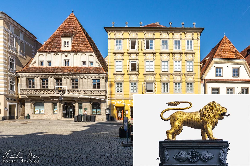 Das Bummerlhaus und der Goldene Löwe in Steyr