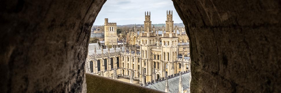 Panorama von Oxford mit Blick auf das All Souls College