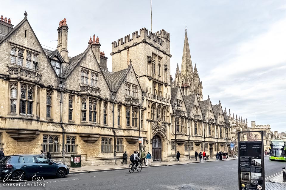 Außenansicht des Brasenose College in Oxford
