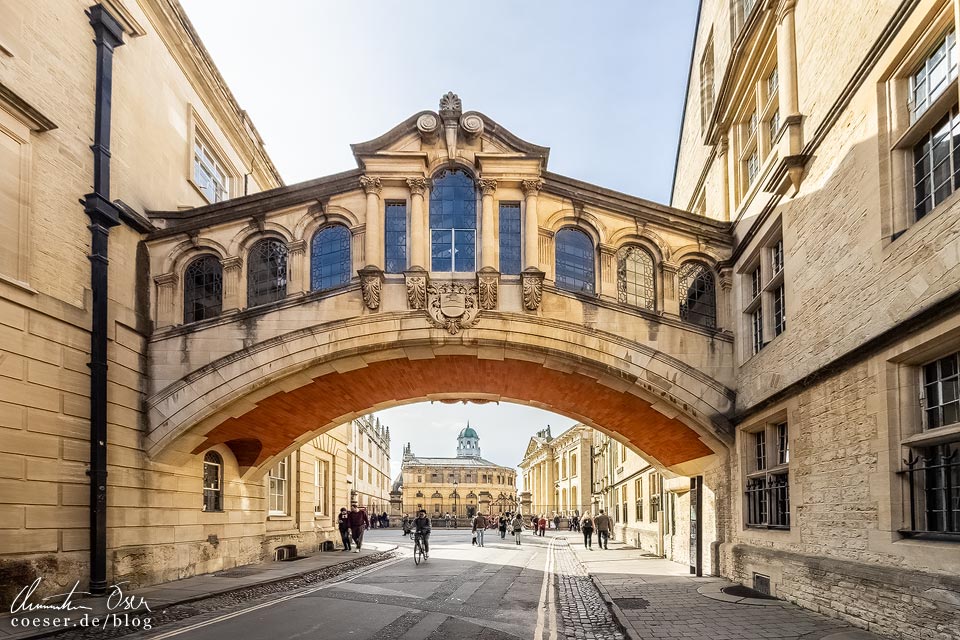 Die Bridge of Sighs (Seufzerbrücke) in Oxford