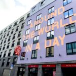 Außenansicht des 25hours Hotel The Trip in Frankfurt am Main