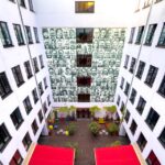 Innenhof im 25hours Hotel The Trip in Frankfurt am Main
