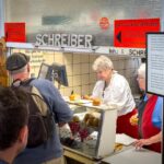 Die berühmte Metzgerei Schreiber in der Kleinmarkthalle in Frankfurt