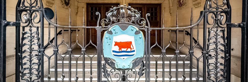 Stadtwappen von Oxford mit rotem Ochsen