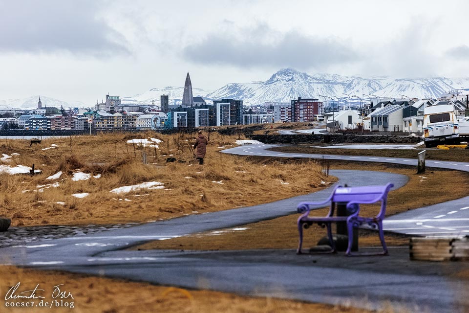 Ausblick in Richtung der Innenstadt von Reykjavik