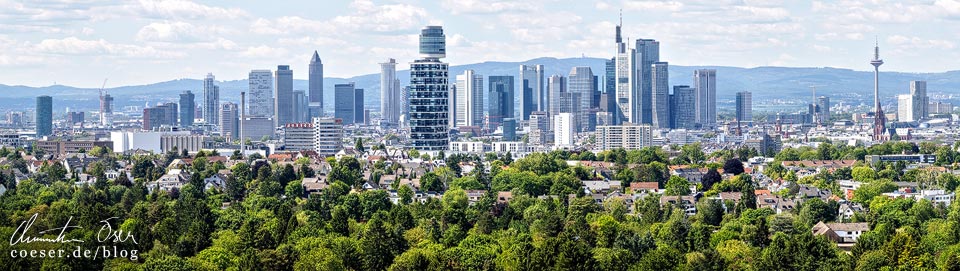 Fotospots Frankfurt: Panorama der Skyline vom Goetheturm aus gesehen