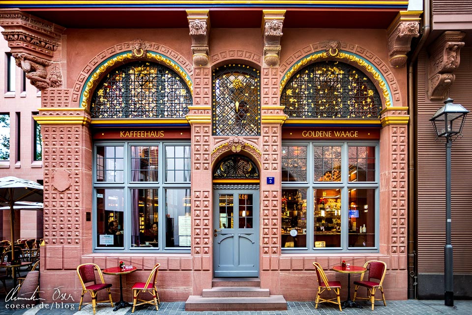 Außenansicht des Kaffeehaus im Haus zur Goldenen Waage in Frankfurt am Main