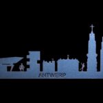 Reisesouvenir-Magnet aus Antwerpen, Belgien