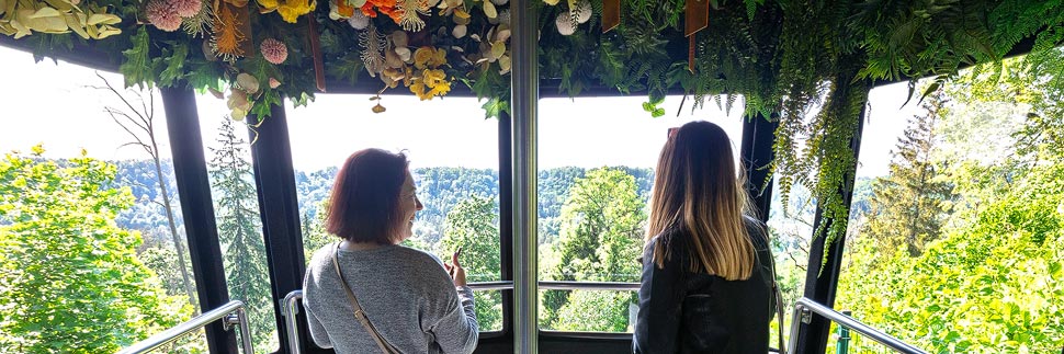 Die Seilbahn über die Gauja in Sigulda, Lettland