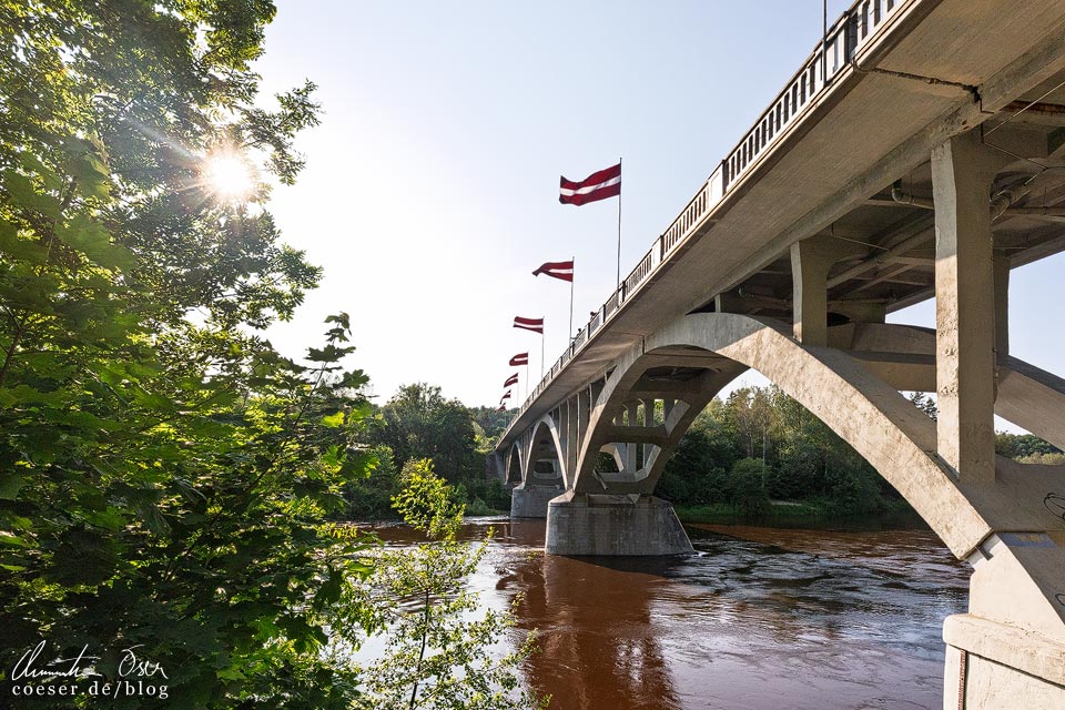 Die Brücke über die Gauja in Sigulda, Lettland
