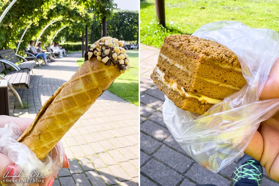 Lettische Cannoli und Honigkuchen in Jürmala, Lettland
