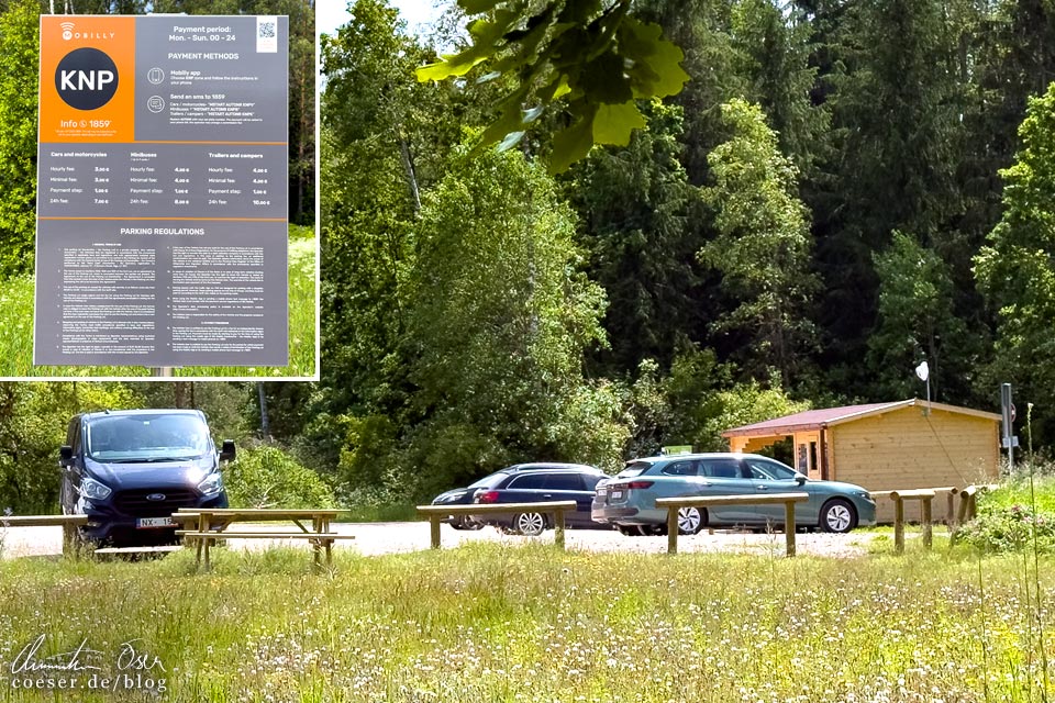 Nationalpark Kemeri: Parkplatz am Wanderweg im Großen Kemeri-Moor