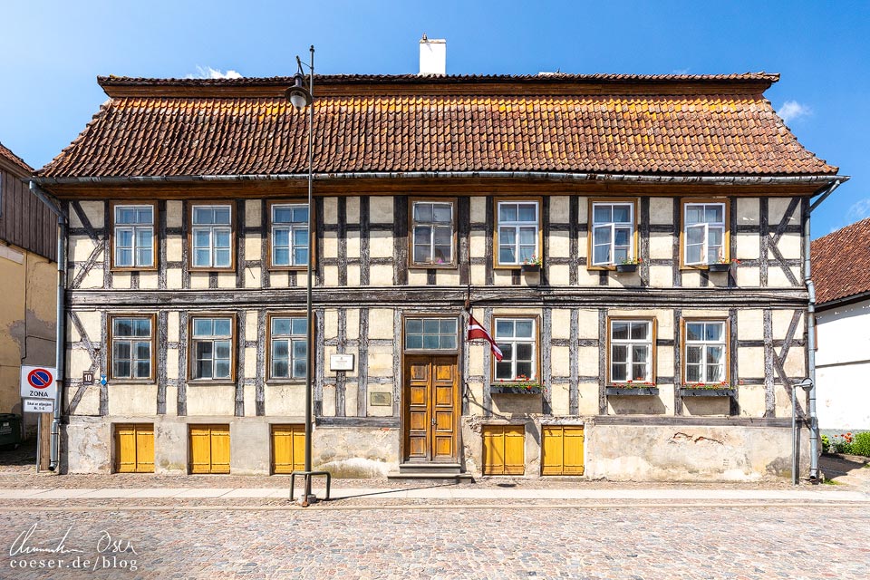 Älteste Fachwerkhaus in Kuldiga, Lettland