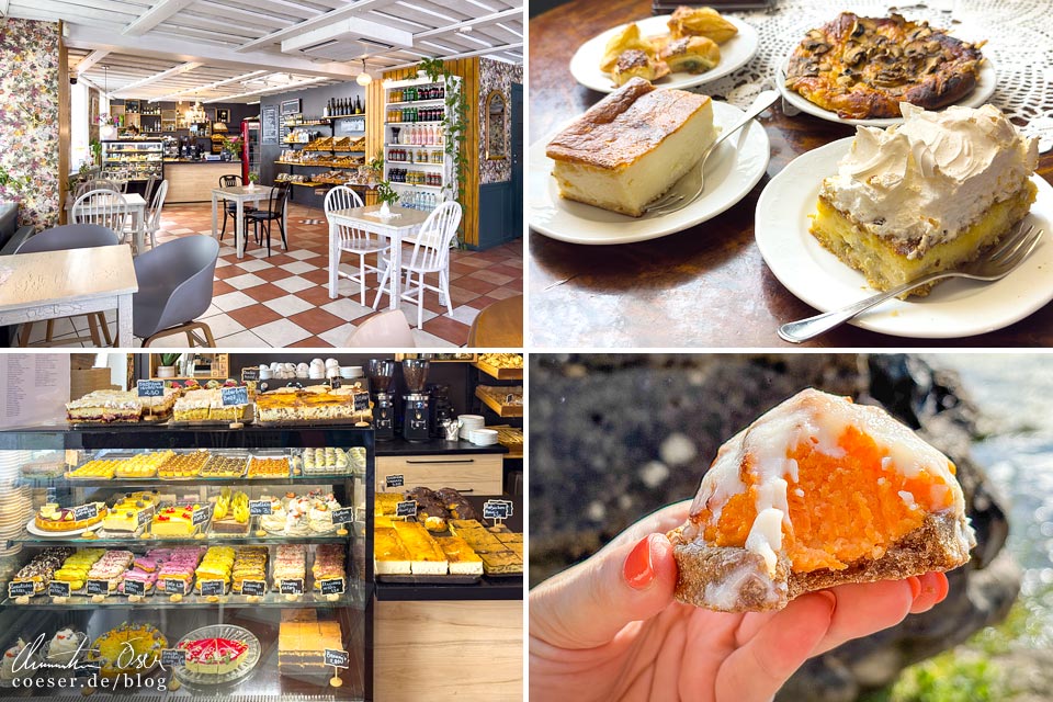 Torten, Kuchen und Sklandrausis im Café The Marmalade in Kuldiga, Lettland
