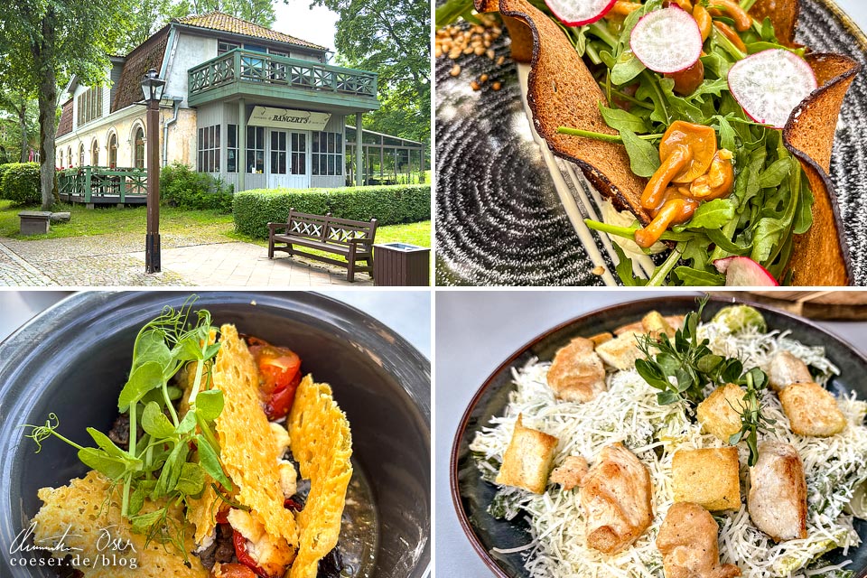 Essen und Trinken in Bangert's Restaurant in Kuldiga, Lettland