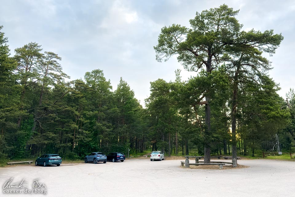 Parkplatz in Kap Kolka, Lettland