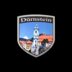 Souvenir-Aufkleber (Sticker) aus Dürnstein in der Wachau, Österreich