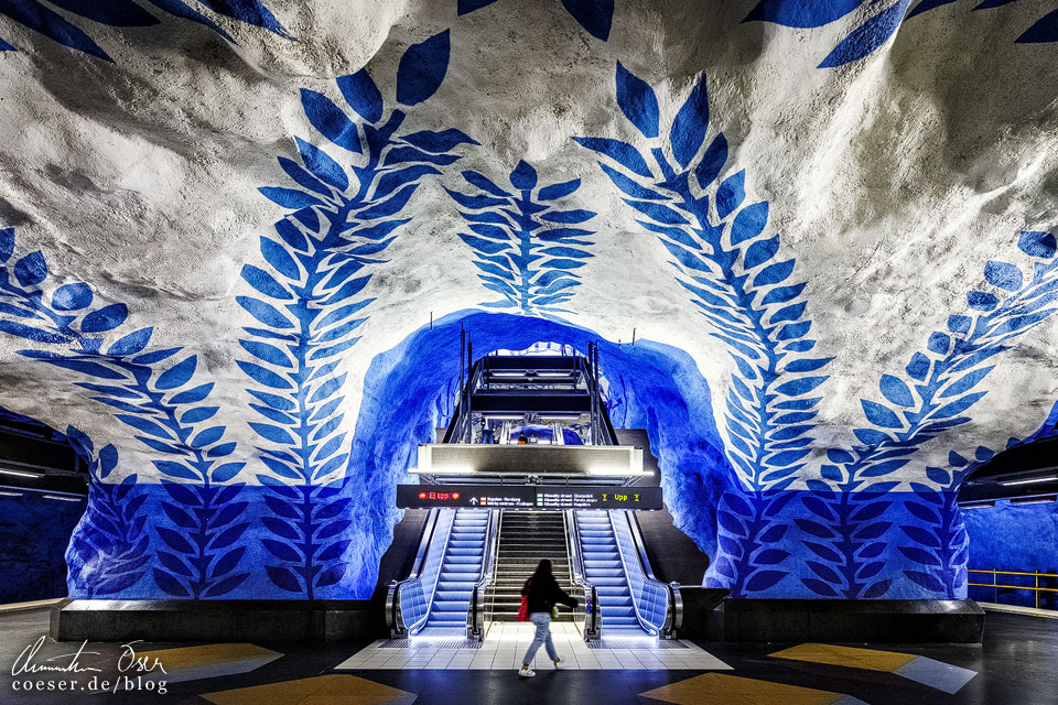 Moderne Kunst in der Metro-Station T-Centralen in Stockholm, Schweden