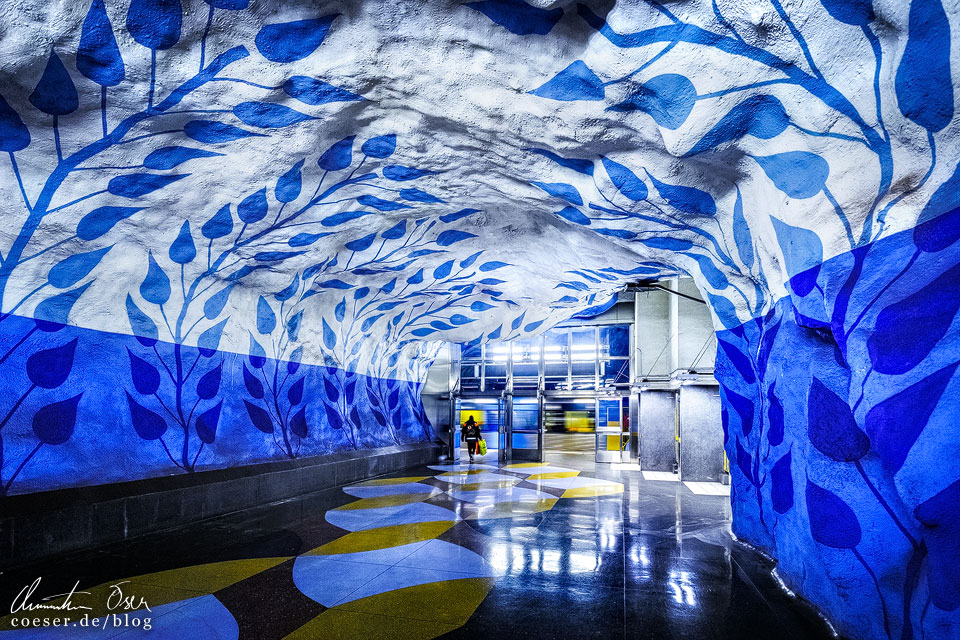Moderne Kunst in der Metro-Station T-Centralen in Stockholm, Schweden
