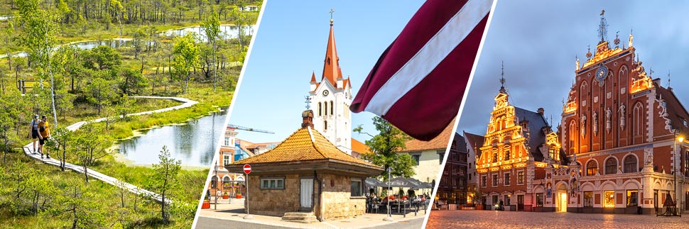 Fotos aus Lettland: Kemeri Nationalpark, Altstadt Cesis, Schwarzhäupterhaus Riga