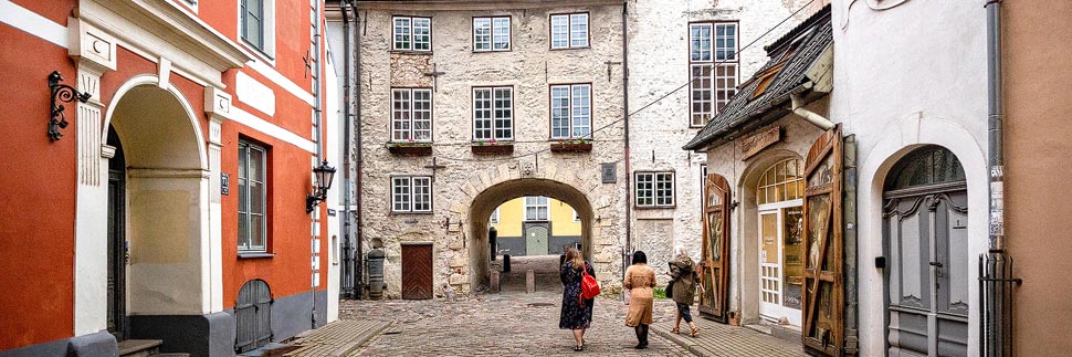 Schwedentor in der Altstadt von Riga, Lettland