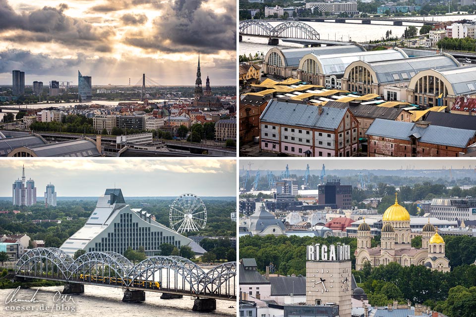 Panorama von Riga von der Aussichtsplattform der Lettischen Akademie der Wissenschaften in Riga, Lettland