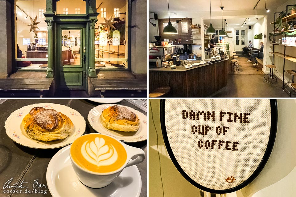 Fika (Kaffeepause) im Café Love Coffee Roasters in Lund, Schweden