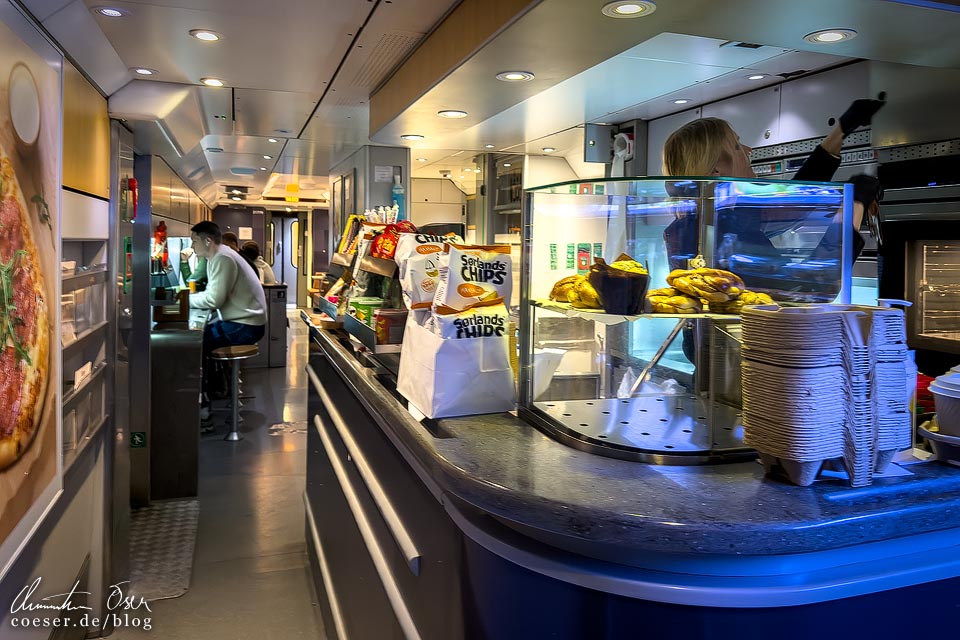 Bordbistro und Speisewagen der Bergensbanen in Norwegen