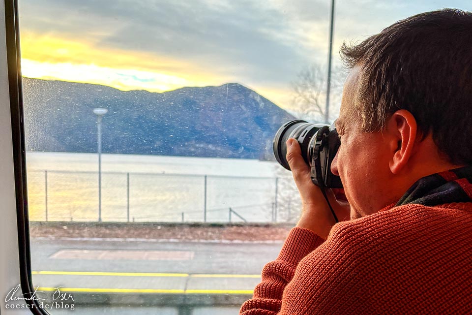 Fotograf Christian Öser fotografiert während der Fahrt mit der Bergensbanen die Landschaft in Norwegen