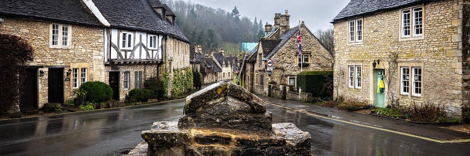 Ortsansicht von Castle Combe in den Cotswolds