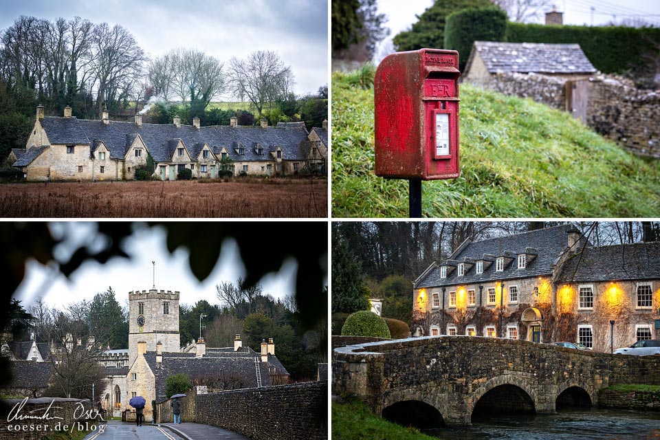 Fotos aus Bibury, Cotswolds: Arlington Row, St Mary's Church, Swan Hotel