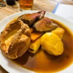 Roasted West Country Rump of Beef im Blue Boar Pub in Chipping Norton, Cotswolds